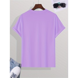 Men's Casual Short Sleeve T-Shirt with Bold 