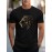 Men'S Stylish Lion Graphic T-Shirt - Brown with Golden Accent Design, Casual Summer Wear, Lightweight Polyester Fabric, Round Neck, Machine Washable, Casual Summer Top|Round Neck Shirt|Polyester Fabric