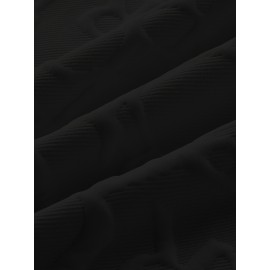 Men's Jacquard Design Crew Neck Sweatshirt, Casual Streetwear Pullover Basic Long-Sleeve T-Shirt Sportswear with Ribbed Hem, Long Sleeve T Shirts For Men