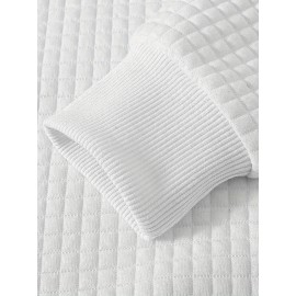 3pcs Men's Casual Waffle Knit Jacquard Hoodie Set - Long Sleeve Pullover with Side Zipper Detail, Perfect for Daily Commute, Outdoor Sports, and Beach Vacations