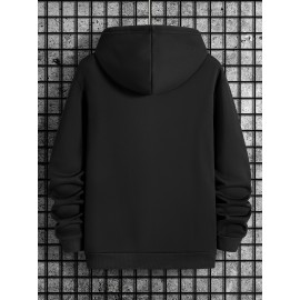 Men's Jesus The Way Truth Life John 14:6 Scripture Hoodie - Brown with Bold Yellow Lettering, Casual Pullover Hooded Sweatshirt, Regular Fit Autumn Winter Comfortable Religious Apparel