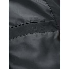 Men'S Casual Hooded Windbreaker Jacket with Star Design - Black, Long Sleeve, Zippered, Polyester Lining, Casual Outdoor Wear for Spring and Fall, Casual Outerwear | Star Print Jacket | Adjustable Hood, Essential Jacket