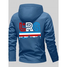 Unisex All-Season Windproof Hooded Jacket with Bold 