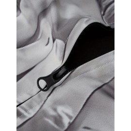 Gentlemen's Jacket Men's Spring and Autumn Thin Casual Lapel Portrait Print Trendy Fashion Zip-Up Outerwear Long Sleeve