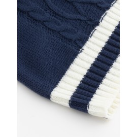 Men'S Vintage Twist Rope Pattern V-Neck Knit Vest - Cozy Acrylic Sweater Vest with Ribbed Hem, Loose Fit for Fall/Winter Casual Wear, Winter Vest | Twist Rope Design | Acrylic Knitwear