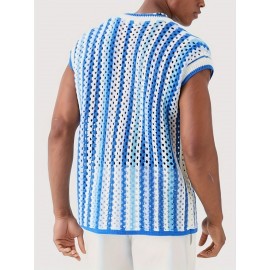 Openwork Crochet Vest