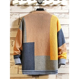 [Button Cardigan Sweater] Men's Long Sleeve Button Cardigan Sweater - Knitwear Without Shirt