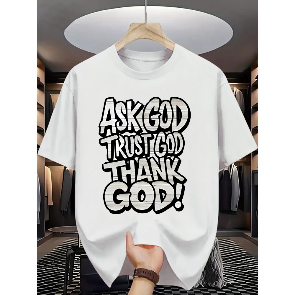 Men's Casual Short Sleeve T-Shirt with Bold 