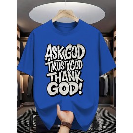 Men's Casual Short Sleeve T-Shirt with Bold 