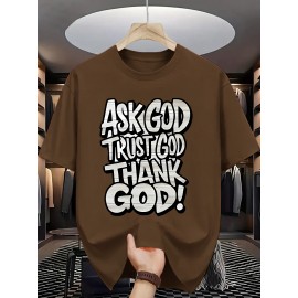 Men's Casual Short Sleeve T-Shirt with Bold 