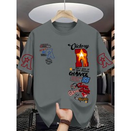 Men'S Vibrant Orange Graphic T-Shirt - 