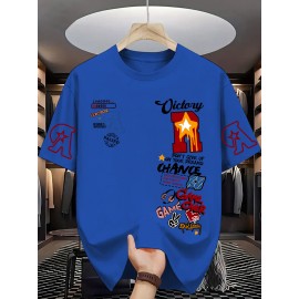 Men'S Vibrant Orange Graphic T-Shirt - 