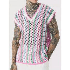 Openwork Crochet Vest